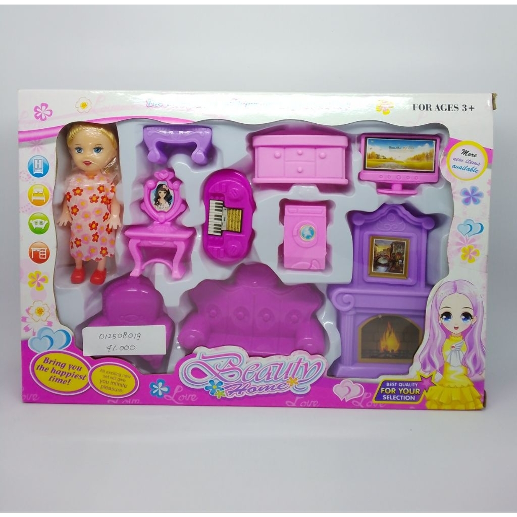 Beauty Home Set- mainan Barbie kecil lengkap