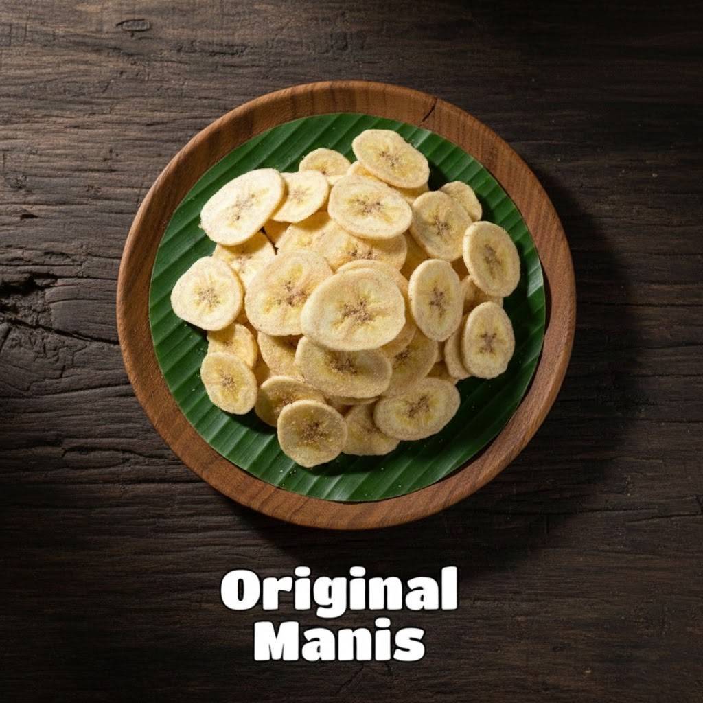 ( 500gr Dan 1 Kg ) Keripik Pisang Khas Lampung Dengan Rasa ( Gula Manis ) Keripik Pisang Lampung Ori