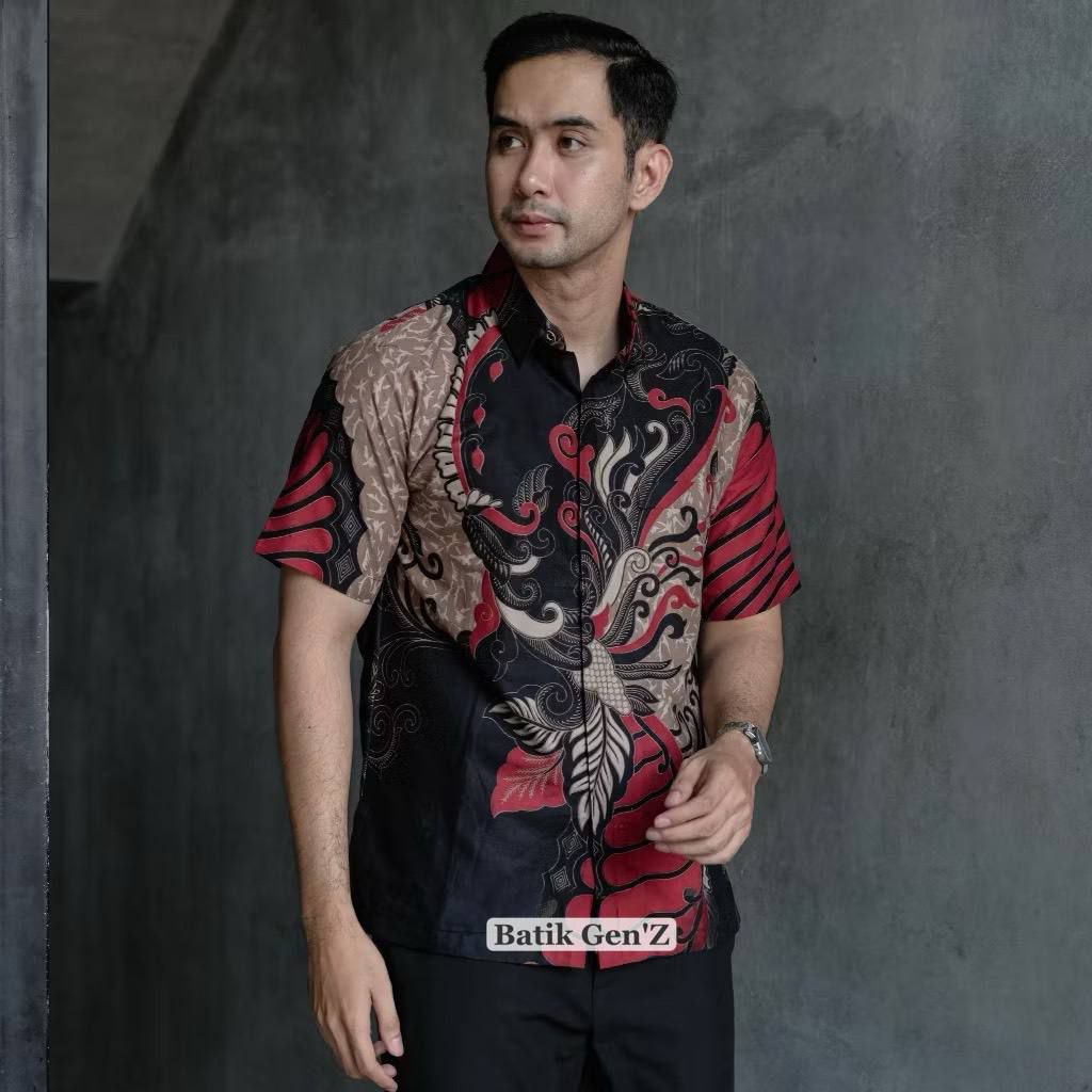 Kemeja Batik SANGKURIANG Lengan Pendek Batik Laki Laki