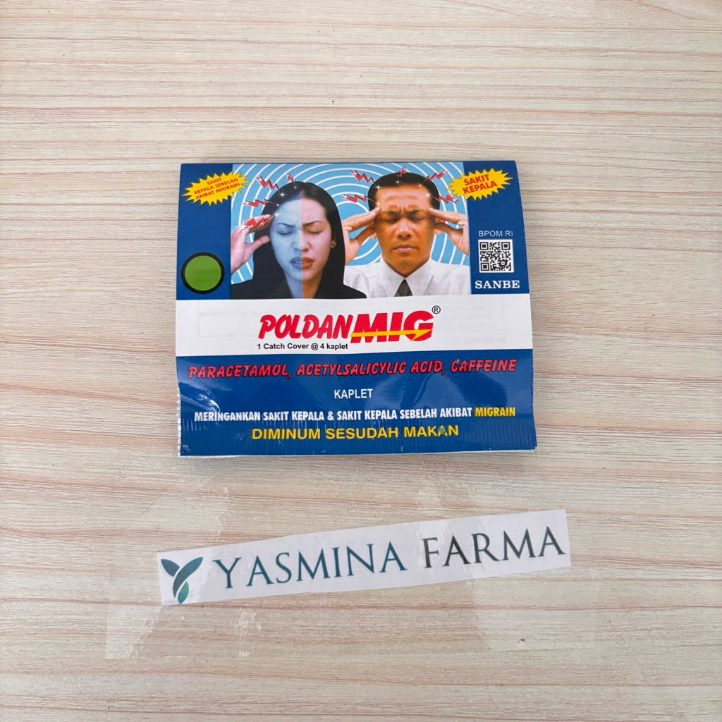 [BELI 2 LEBIH HEMAT] POLDANMIG isi 4 Tablet Meringankan Sakit Kepala Migrain