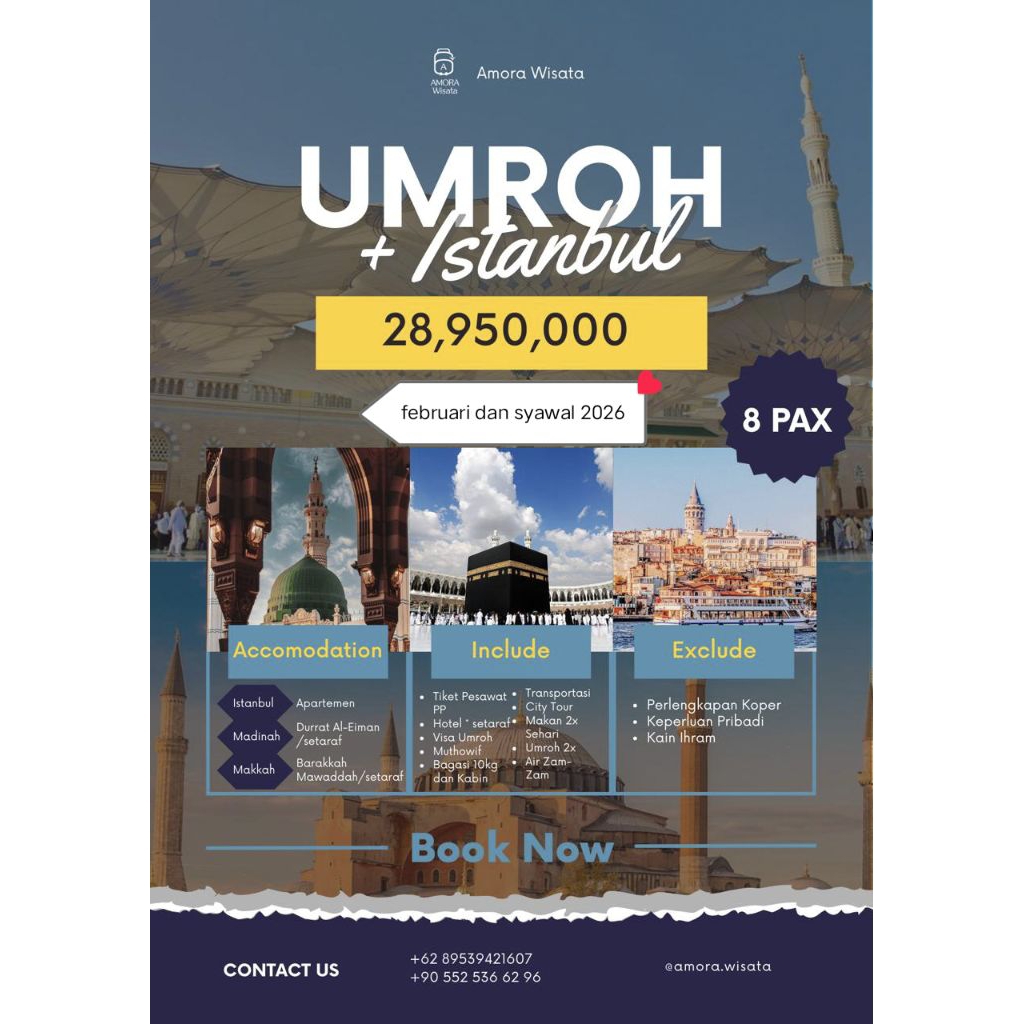 Paket dp Umroh plus Istanbul Februari dan Syawal 2026