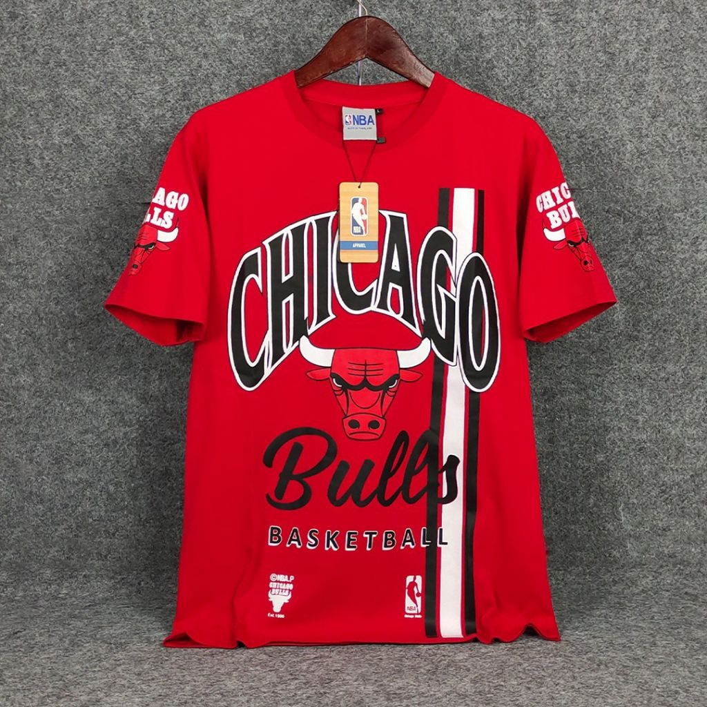NEW ‼️ CHICAGO BULLS T-Shirt Branded Premium Kaos Distro Lengan Pendek 100% Cotton Combed 24S Bordir