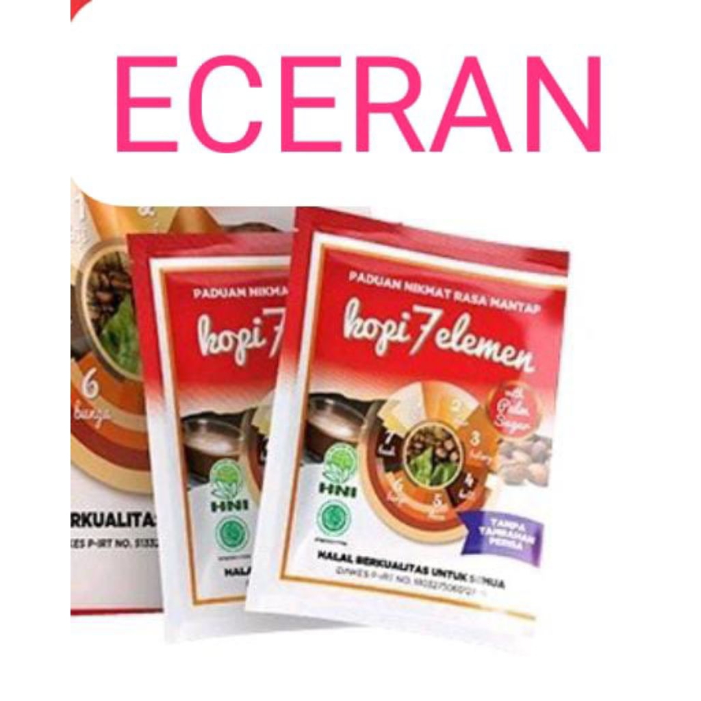 Kopi Sevel 7 elemen HNI Original eceran per sachet