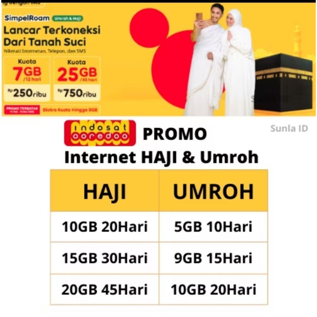 PAKET DATA INTERNET UMROH DAN HAJI INDOSAT