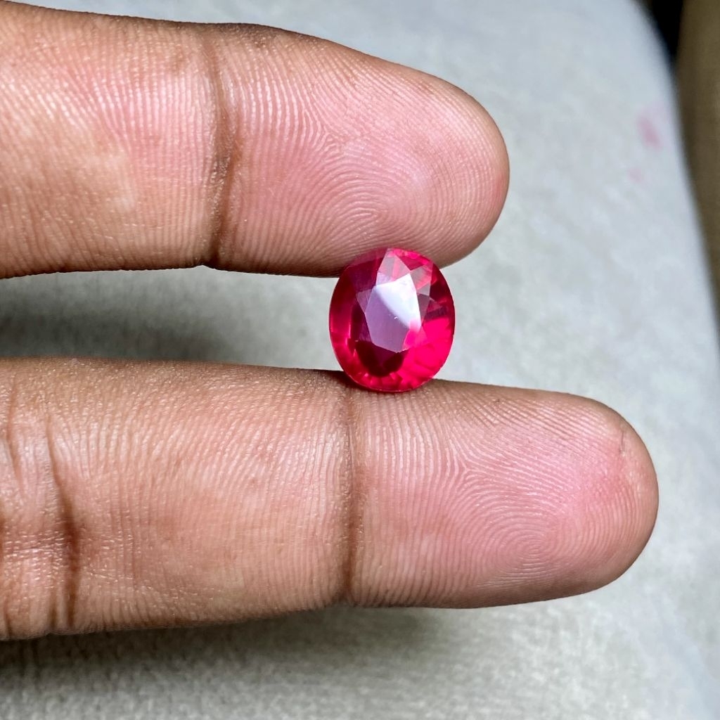 Batu king ruby merah siam ruby batu chatam ruby batu catam ruby Dim 11x10x7 CT 7