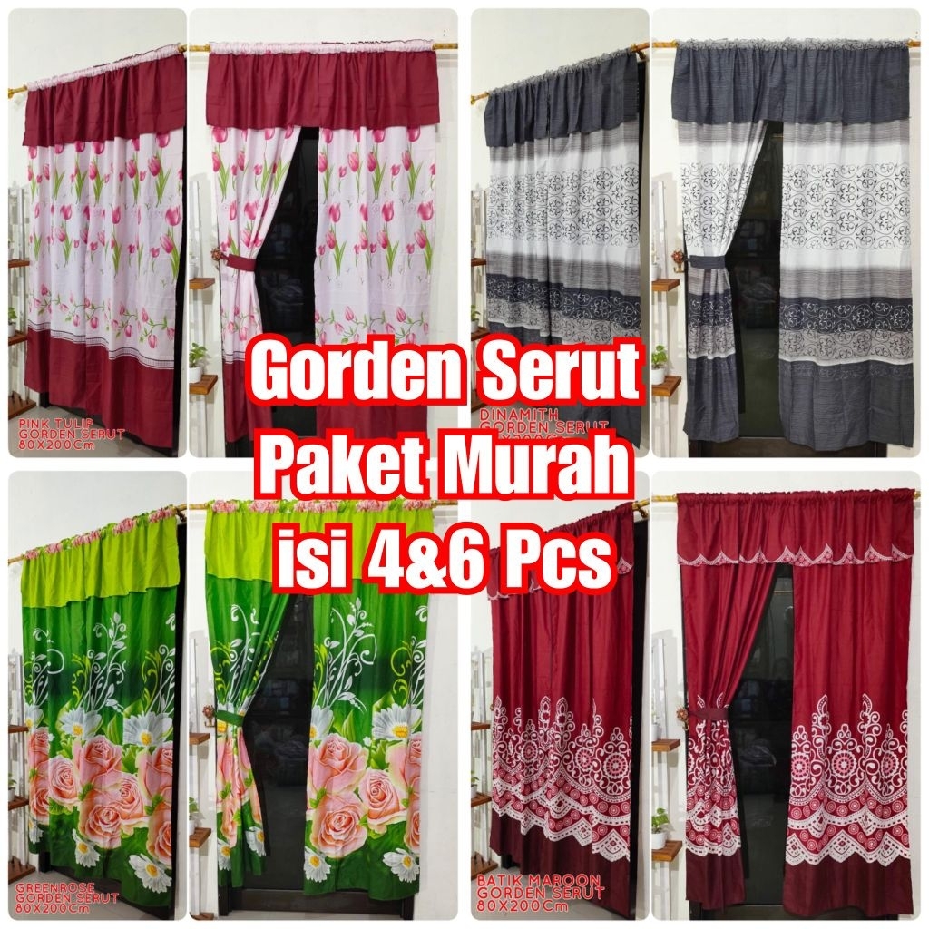 GORDEN SERUT/GORDEN PINTU SERUT/GORDEN JENDELA SERUT/GORDEN MURAH/GORDEN ISTIMEWA/Gorden Serut Paket