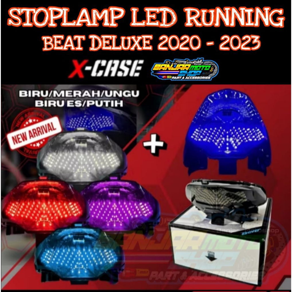 STOPLAMP BEAT DELUXE LED RUNNING ORIGINAL XCASE / LAMPU BELAKANG LED RUNNING BEAT DELUXE