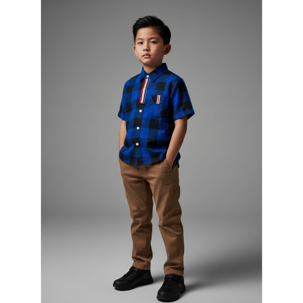 kemeja setelan anak laki laki bahan flanel umur 5 tahun sampai 12 tahun kemeja anak cowok umur 6 tah