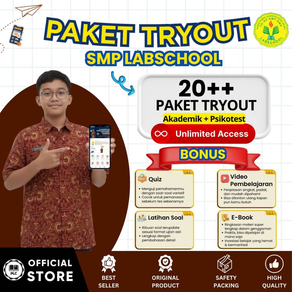 PLC - Tryout Online SMP Labschool 2026 – Aplikasi CAT Online, Tryout & Akun Belajar Lengkap