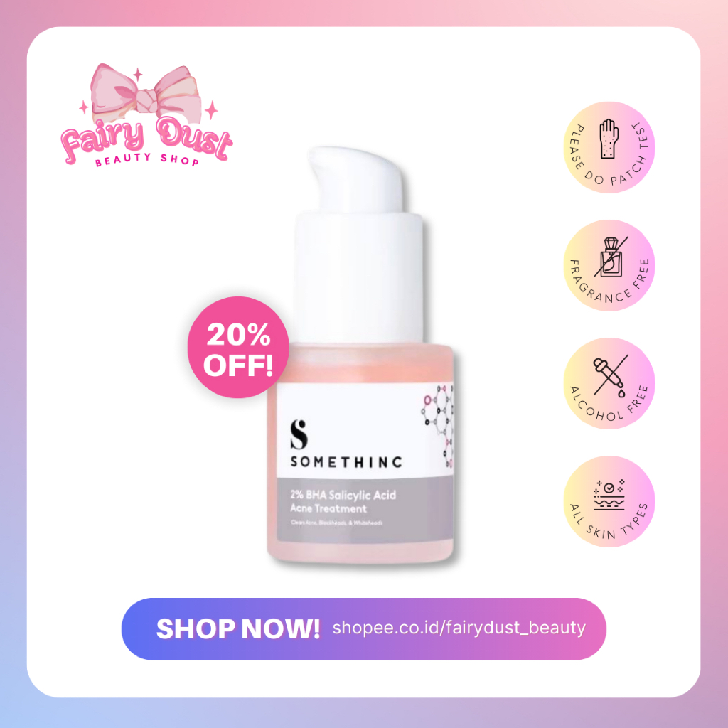 SOMETHINC 2% BHA Salicylic Acid Acne Treatment - Serum Usir Jerawat Mendem & Serum Jerawat Aktif