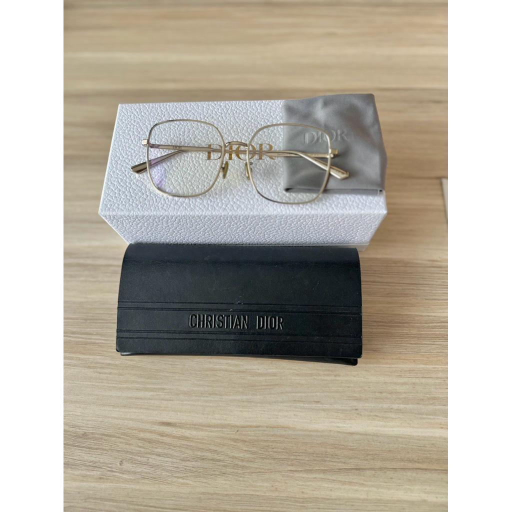 Dior Stellair Glasses Frame Gold || Kacamata Baca Minus Optik Wanita