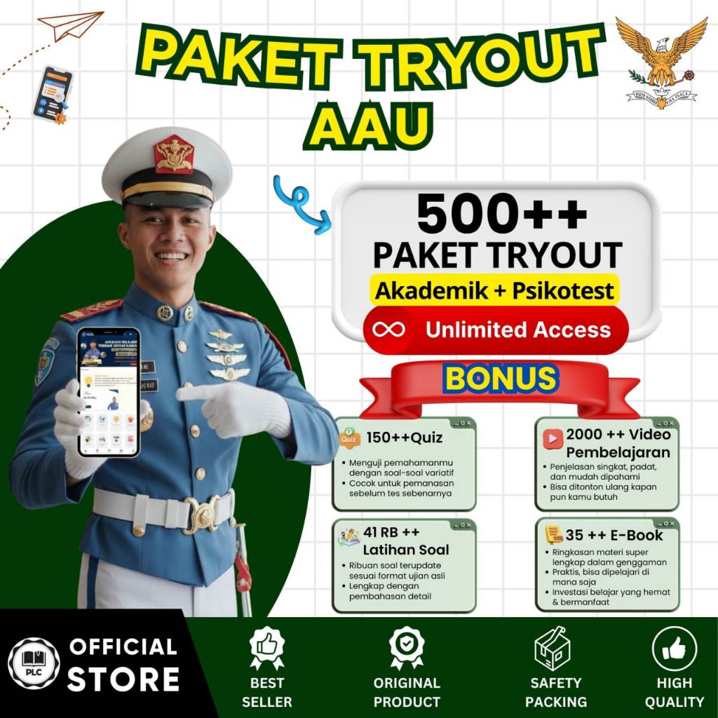 PLC - Tryout Online AAU  2026 – Aplikasi CAT Online, Tryout & Akun Belajar Lengkap