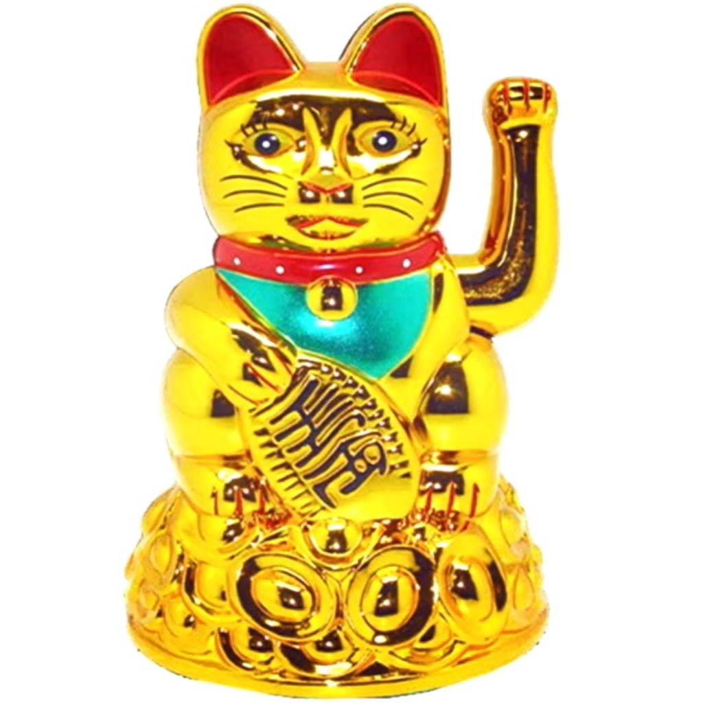 kucing hoki emas patung kucing rejeki Gold