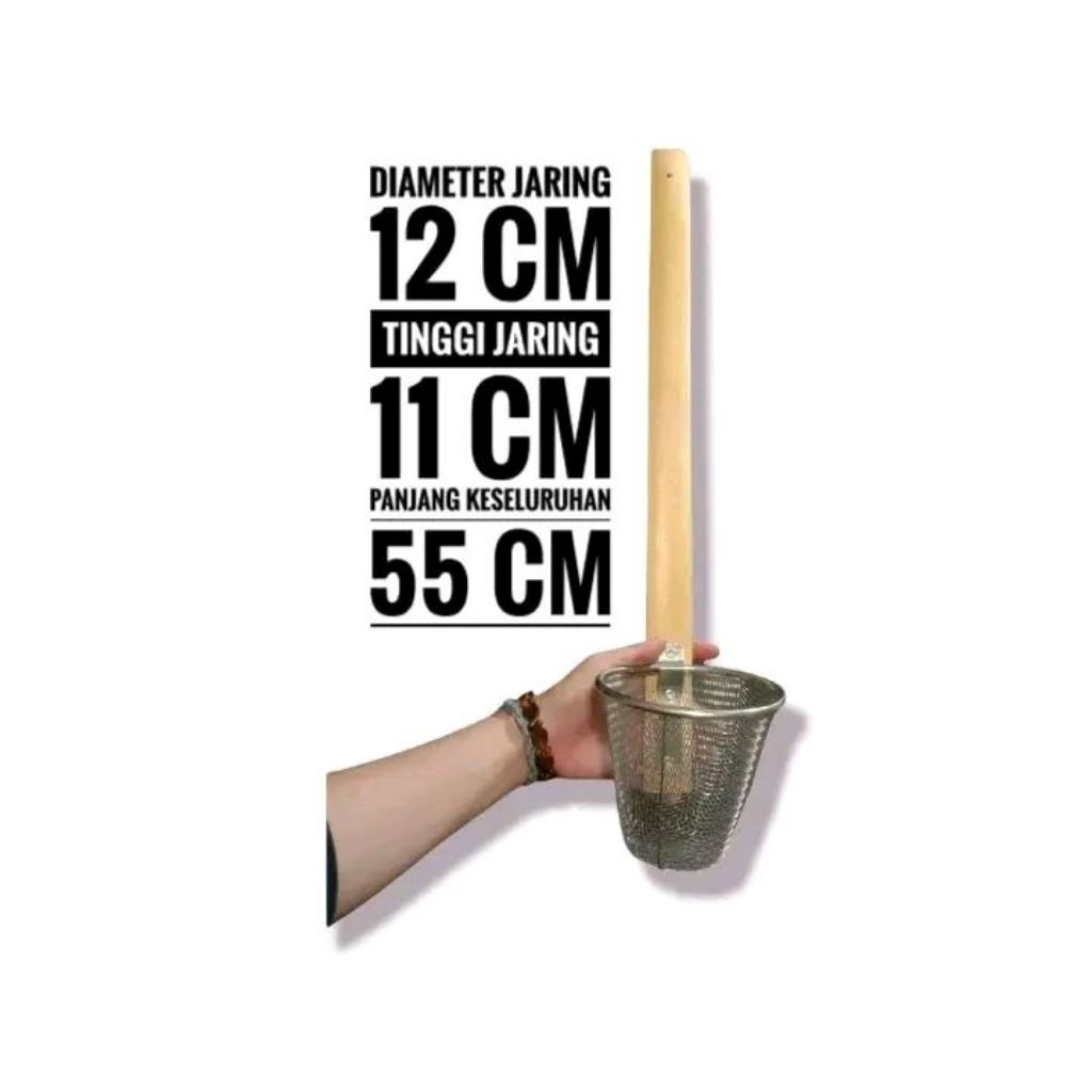 Serok Mie Ayam Saringan Mie Kocok Bakmie Gagang Kait & Bambu Kitchenware Alat