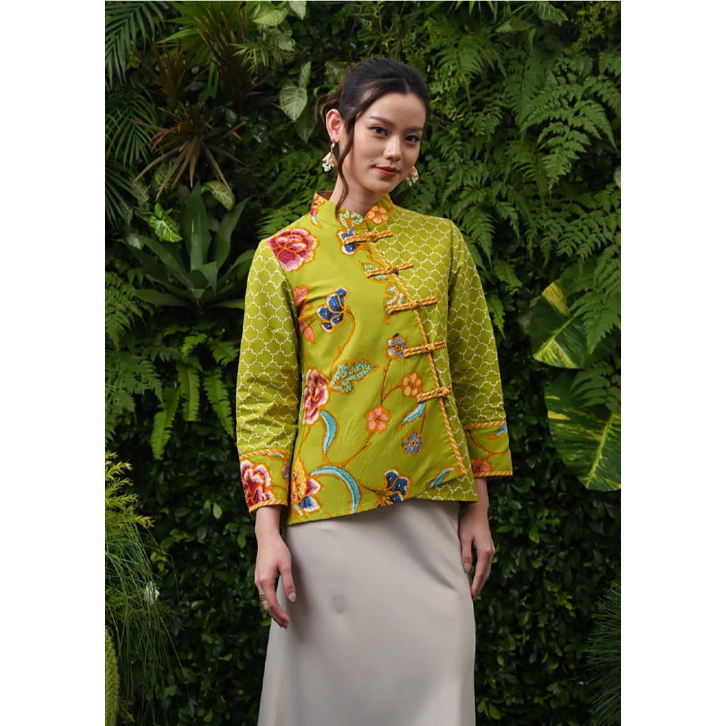 NONA RARA - Vivi Encim T4937, Baju kerja batik blouse wanita modern