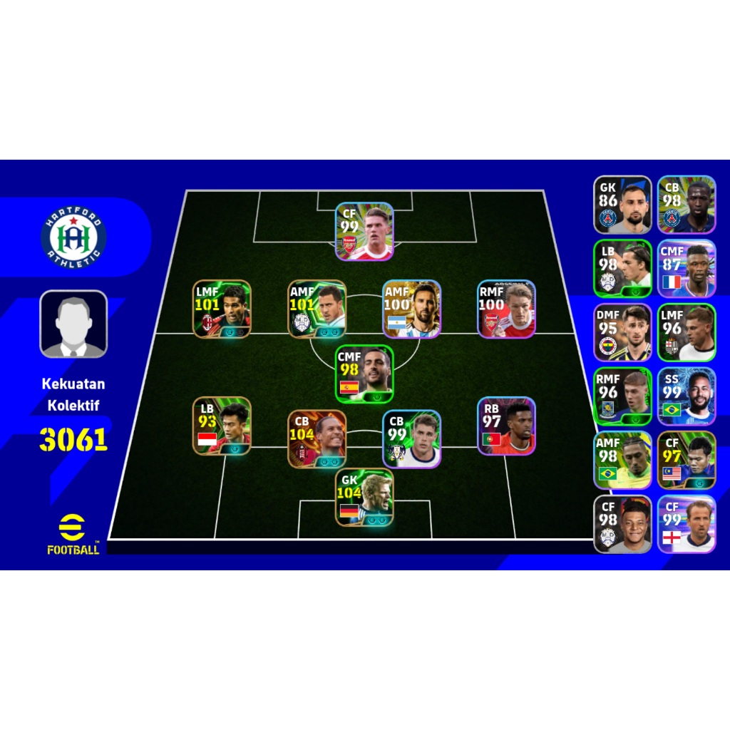 Akun efootball mobile murah siap main, Big Time Van Dijk ft Kahn dkk