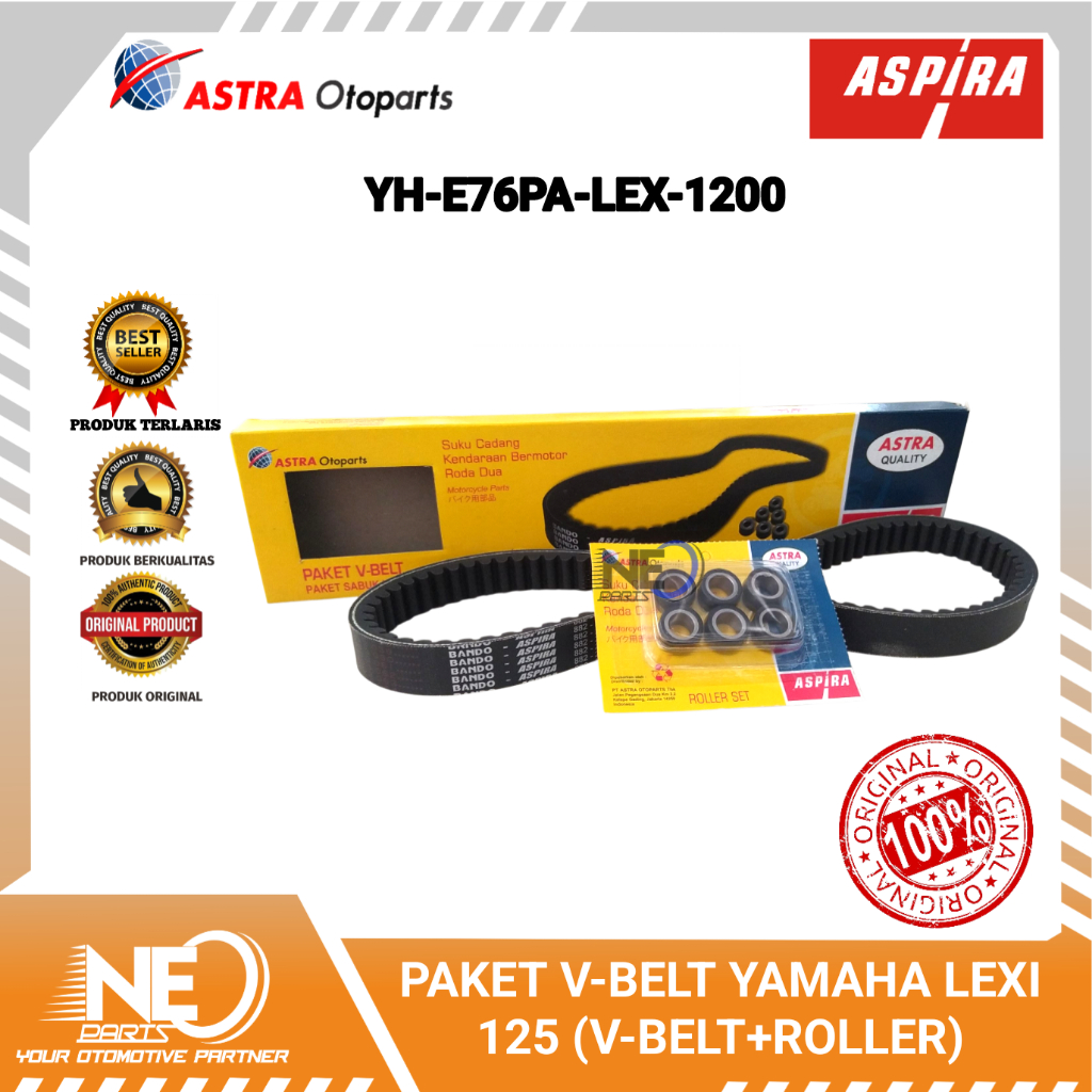 PAKET V-BELT YAMAHA LEXI 125 (V-BELT+ROLLER)