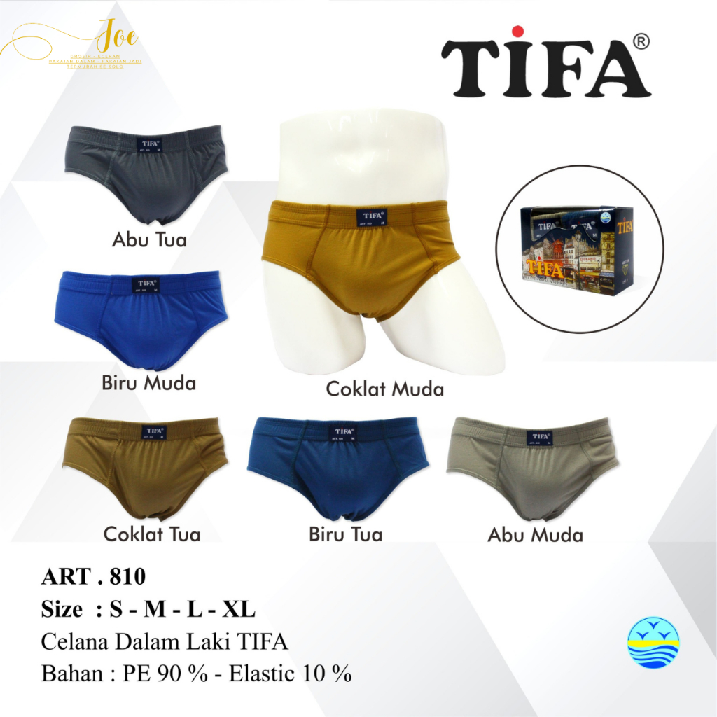ISI 2 / CD TIFA 810 Pria Pack Kardus / Celana Dalam TIFA laki-laki Pakaian Dalam Cowok