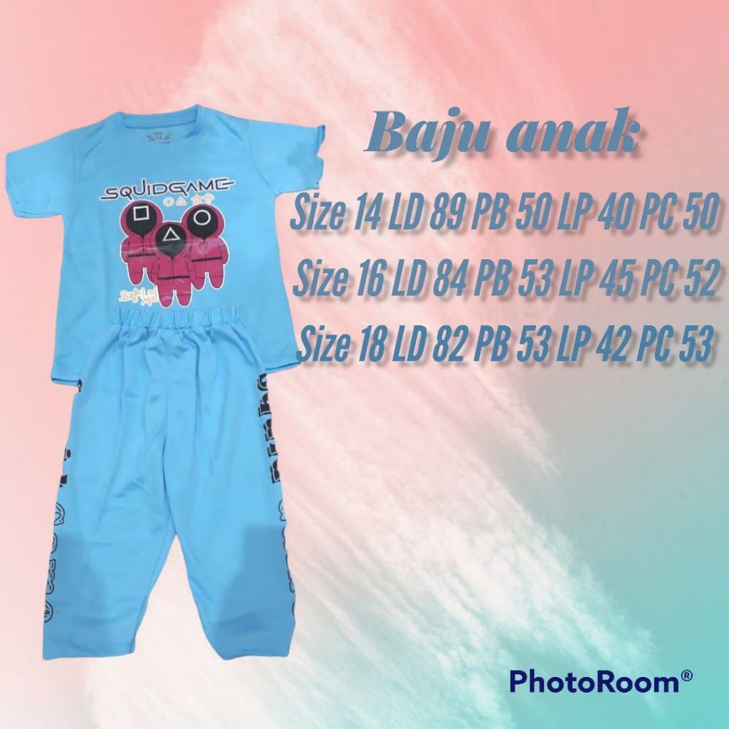 setelan anak squid game