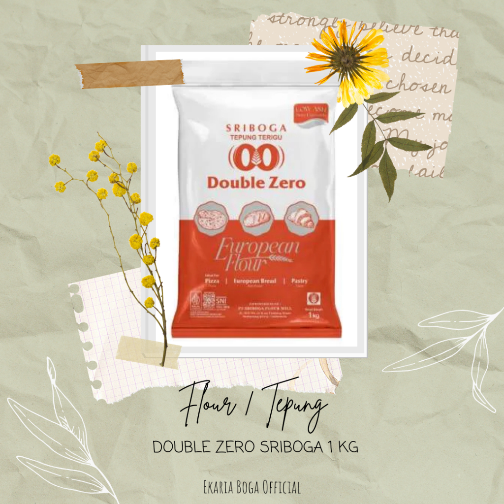 FLOUR | TEPUNG TERIGU | DOUBLE ZERO SRIBOGA 1KG