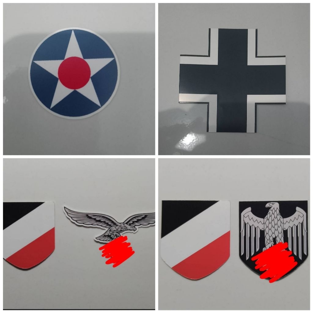 stiker WW2 Jerman & Amerika ada banyak pilihan