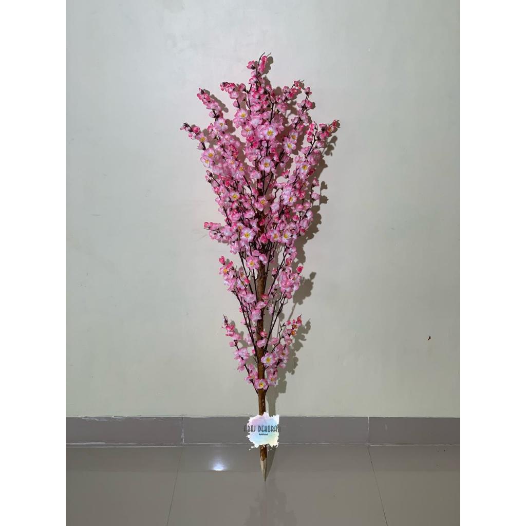 BUNGA PLASTIK/POHON PLASTIK/artificial/ sekat ruangan/Partisi Pohon Sakura Bunga Plastik / Batang po