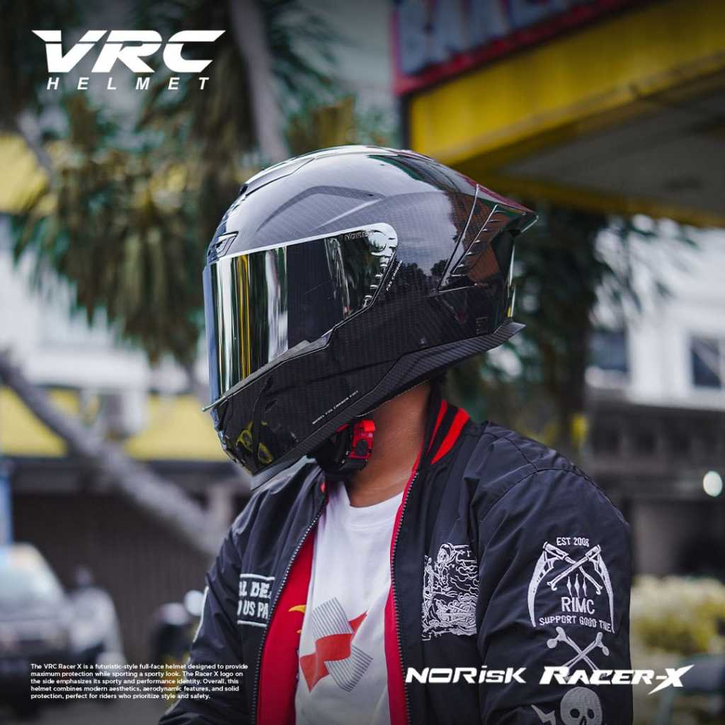 Helm Fullface VRC tt course HITAM DOP paket ganteng pria wanita dewasa identik kyt ttc