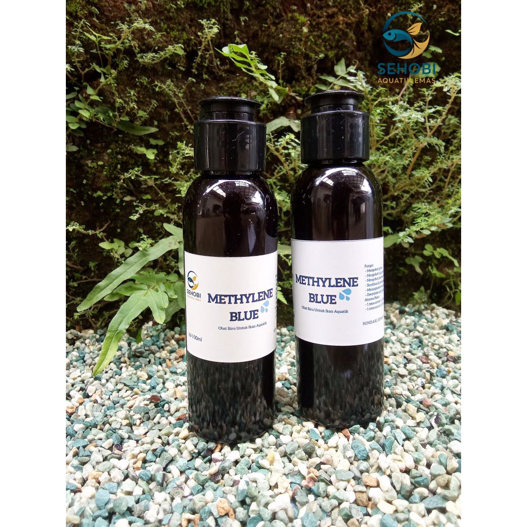 PREMIUM - Obat jamur ikan hias cupang guppy molly  Methylen Blue/obat biru 100 ml