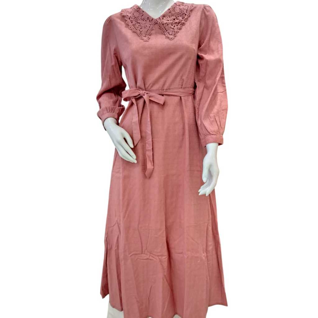 Gamis Kerah Renda Expand Wanita Dewasa - RITA