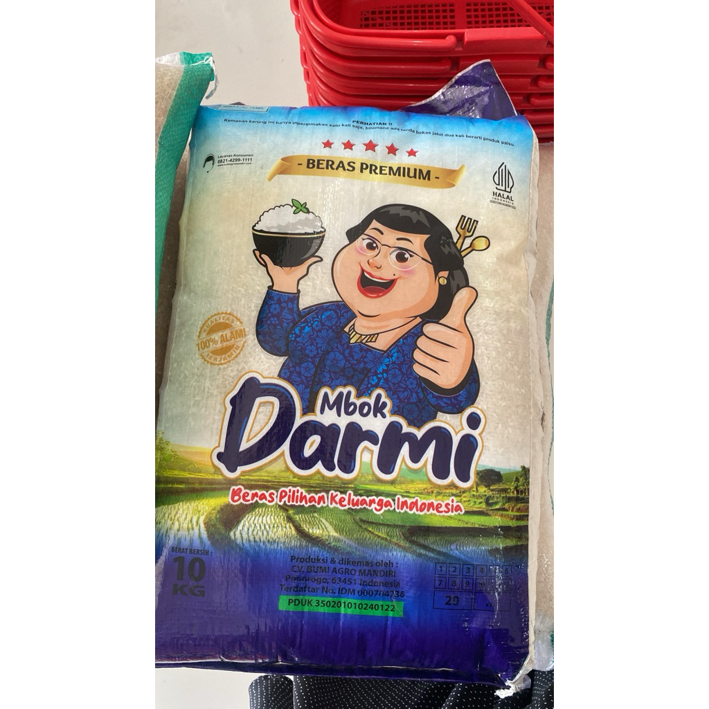 Beras premium mbok darmi 10 kg beras terjangkau