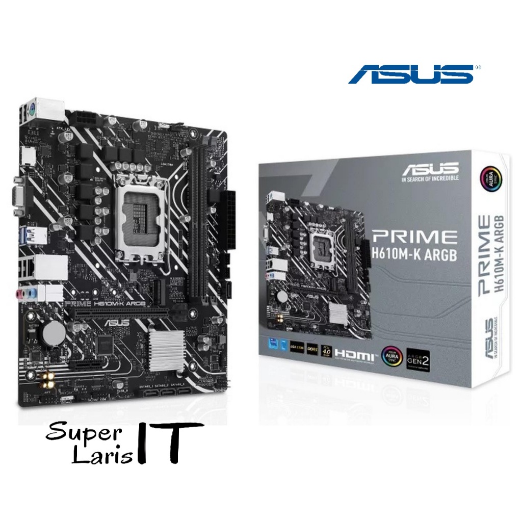 Motherboard ASUS Prime H610M-K ARGB Motherboard Intel H610 LGA 1700 DDR5 Micro ATX