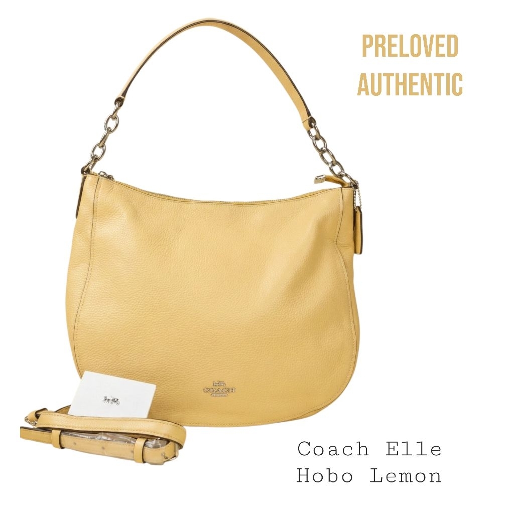 [PRELOVED AUTHENTIC] COACH ELLE HOBO – LEMON