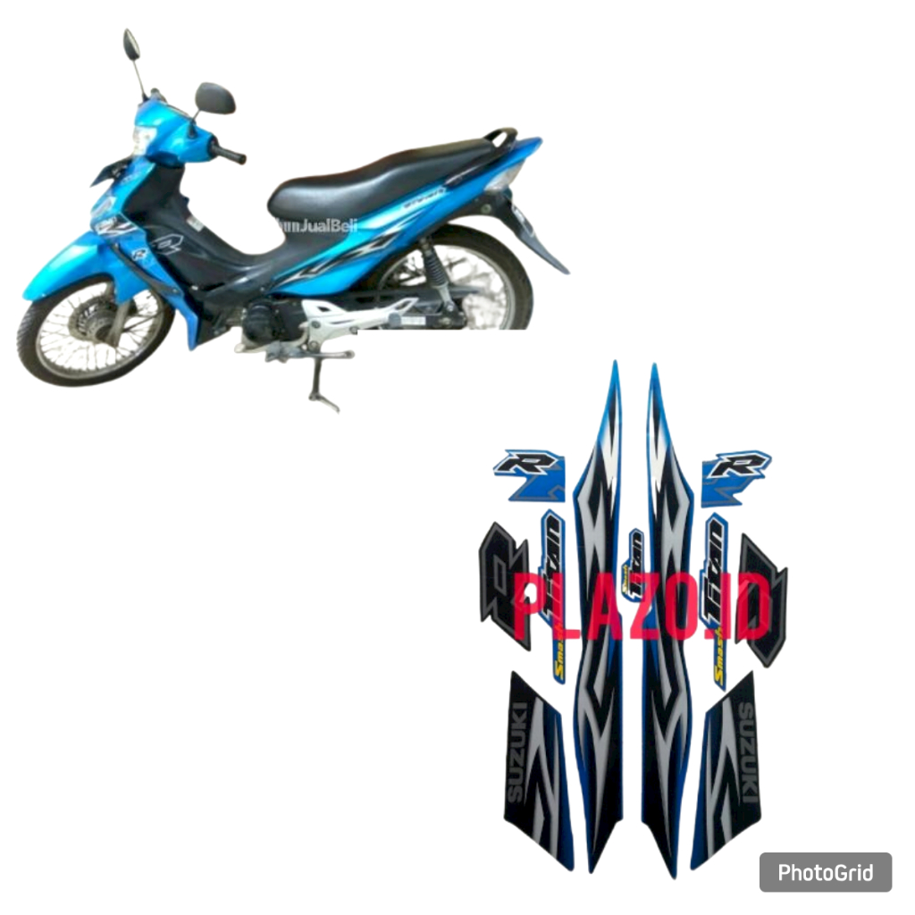 stiker striping motor smash titan 2010 biru