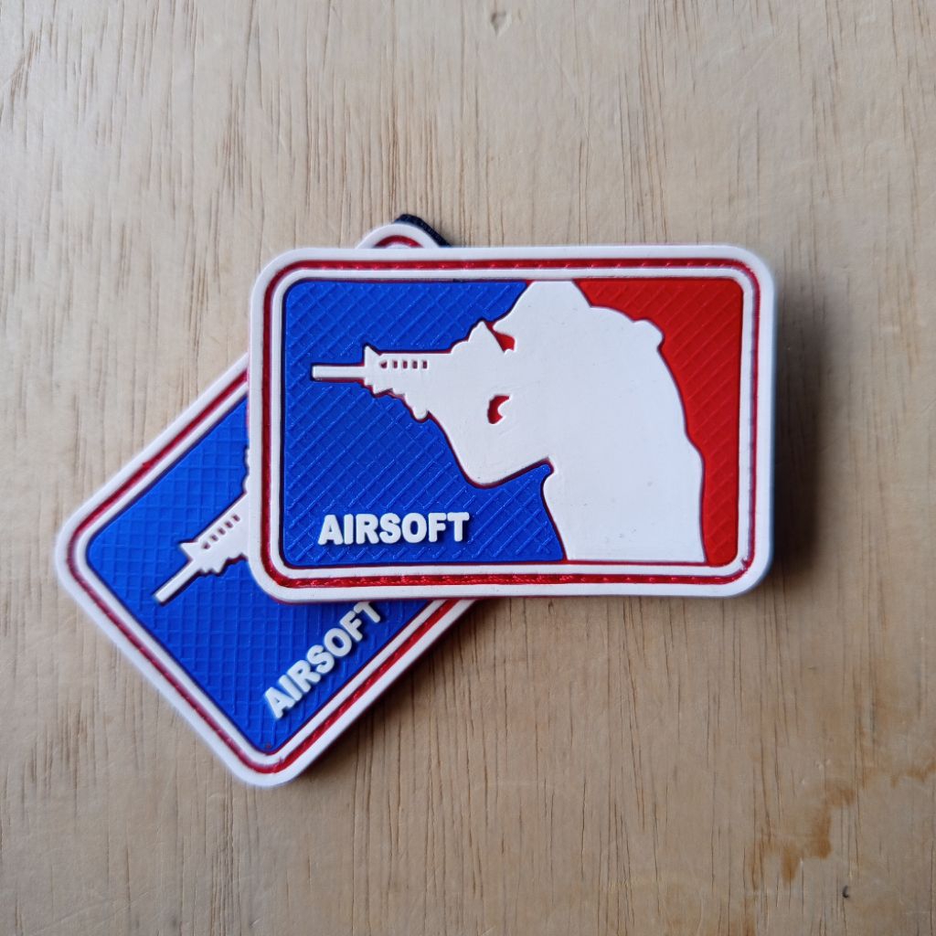 patch rubber logo sniper airsoft tempelan emblem aksesoris karet