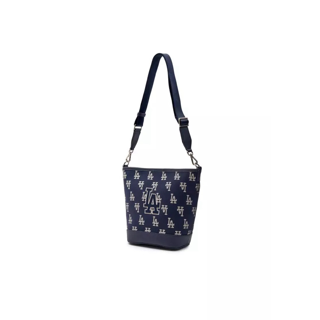 MLB big classic monogram jaquard bucket bag LA dodgers d. navy