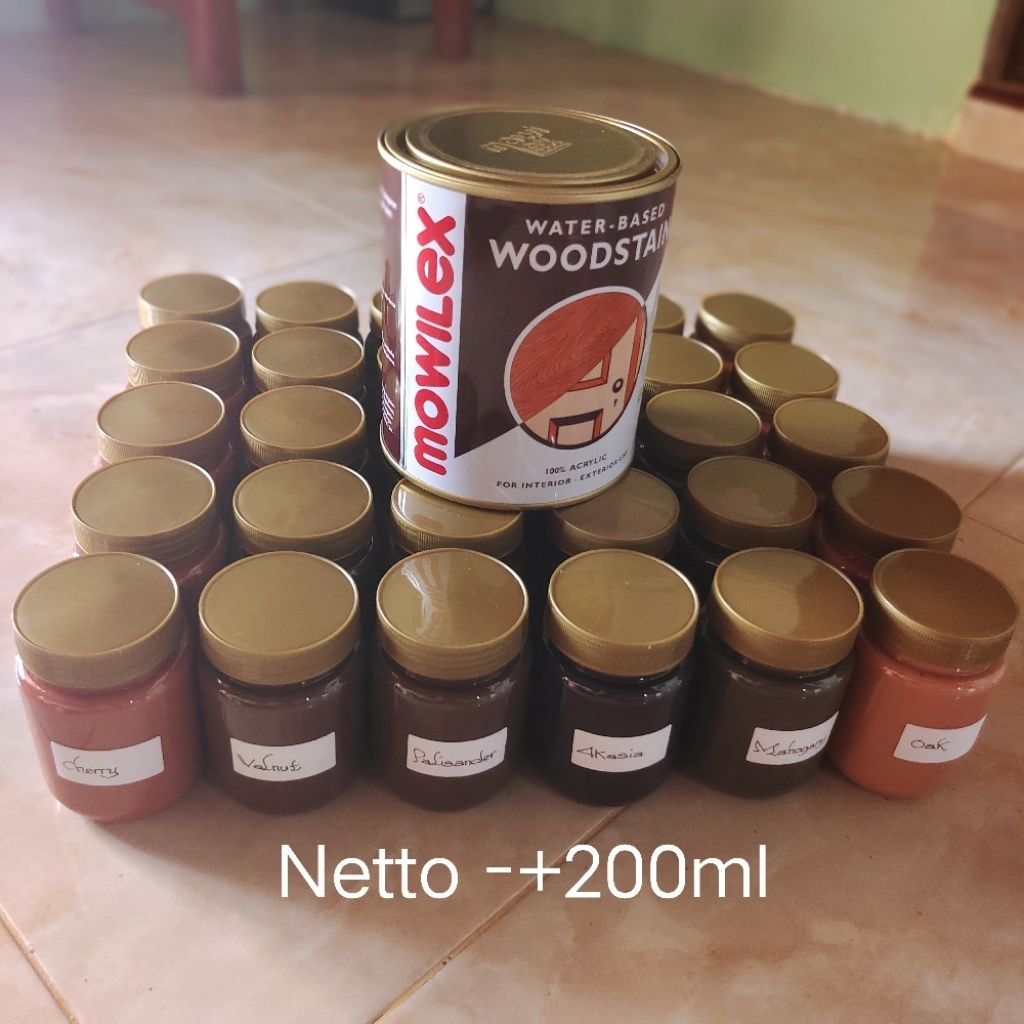 Mowilex Clear Finish Matt  Glossy & Mowilex politur woodstain kemasan ecer -+ 200ml