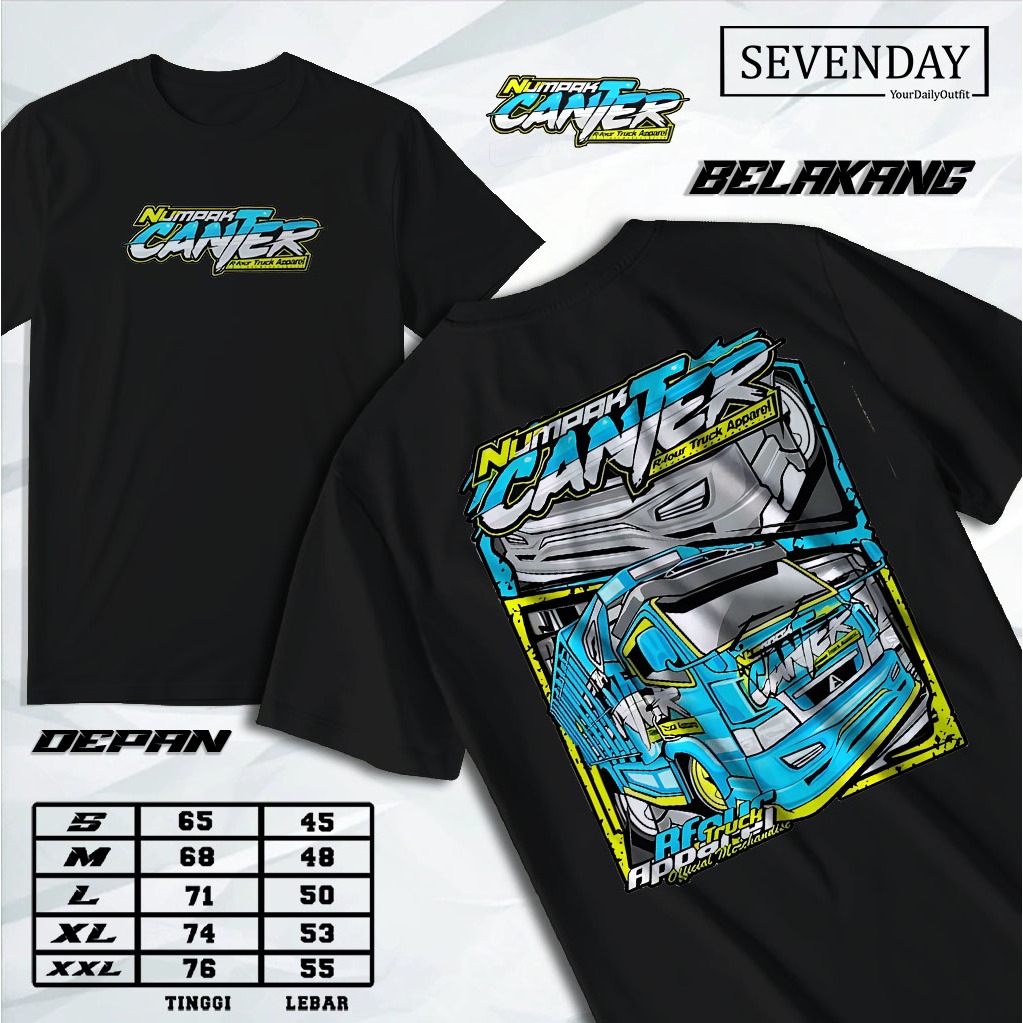 T-shirt kaos Truck Numpak Canter - Kaos Truk Canter Mania - kaos atasan sablon dewasa
