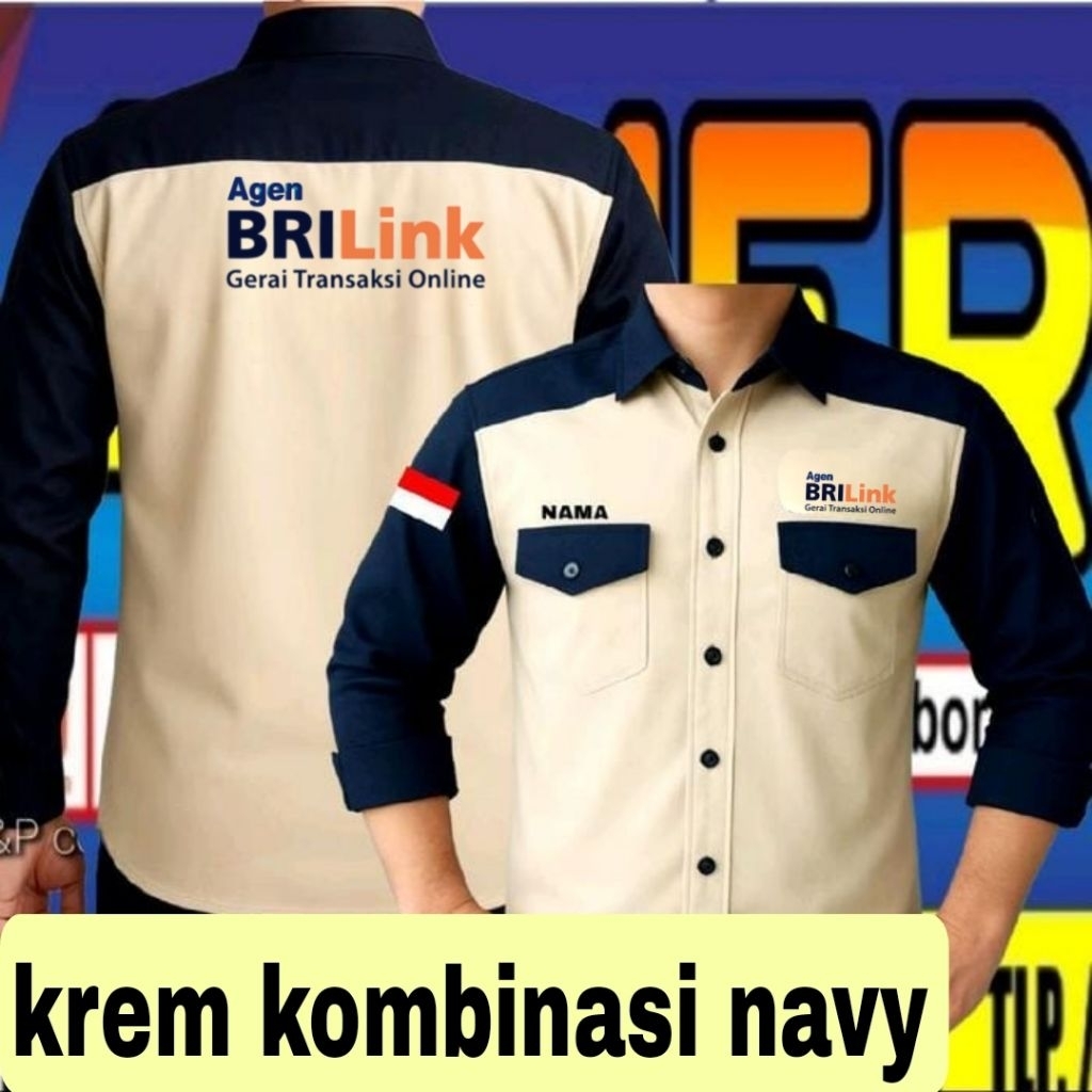 krem kombinasi kemeja agen brilink baju agen brilink seragam agen brilink kemeja Pdh agen brilink ke