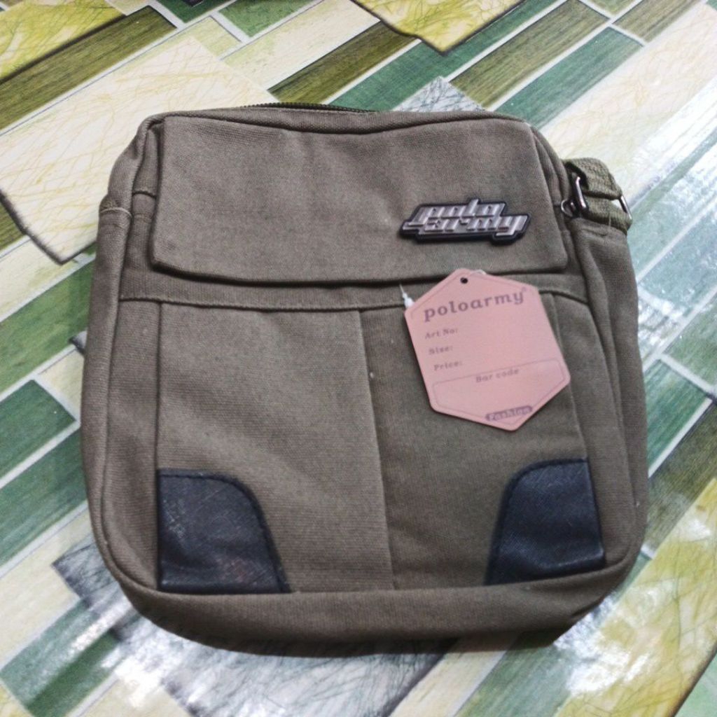 Polo Army Selempang Kain Kanvas  7"