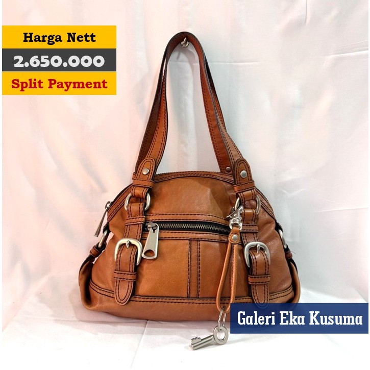 F209. FOS*IL FIFTYFOUR 54 AVA DOME CHESTNUT