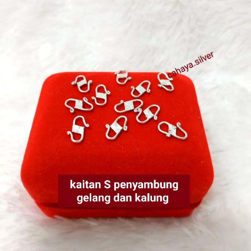 kaitan S/Kokot Perak Asli 925 Lapis Emas