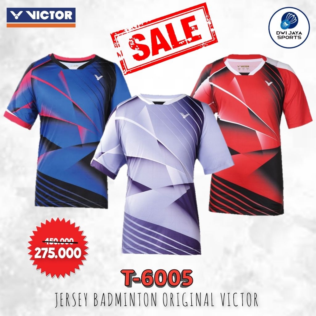 SALE Jersey  Badminton Victor T-6005 Original | Jersey Victor T 6005 | T-6005
