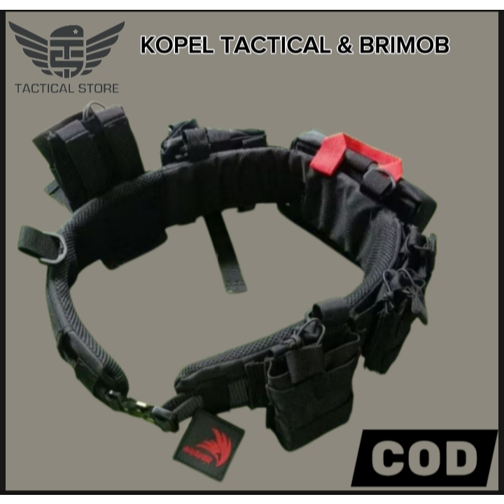 Kopel Tactical WarBelt kopel komplit model jatah Brimob/Kopel PDL POLRI BRIMOB Kopel Jatah Polri Hit