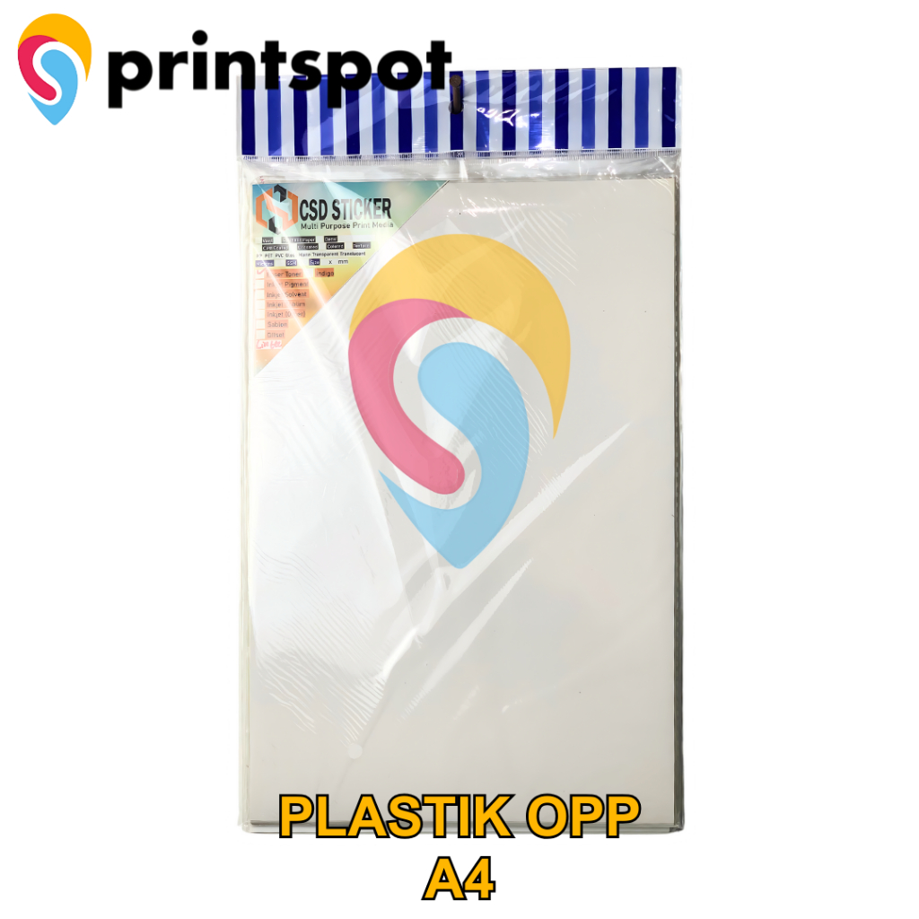 Plastik OPP Gantung/Bolong A4 Plastik Display - 50Lembar