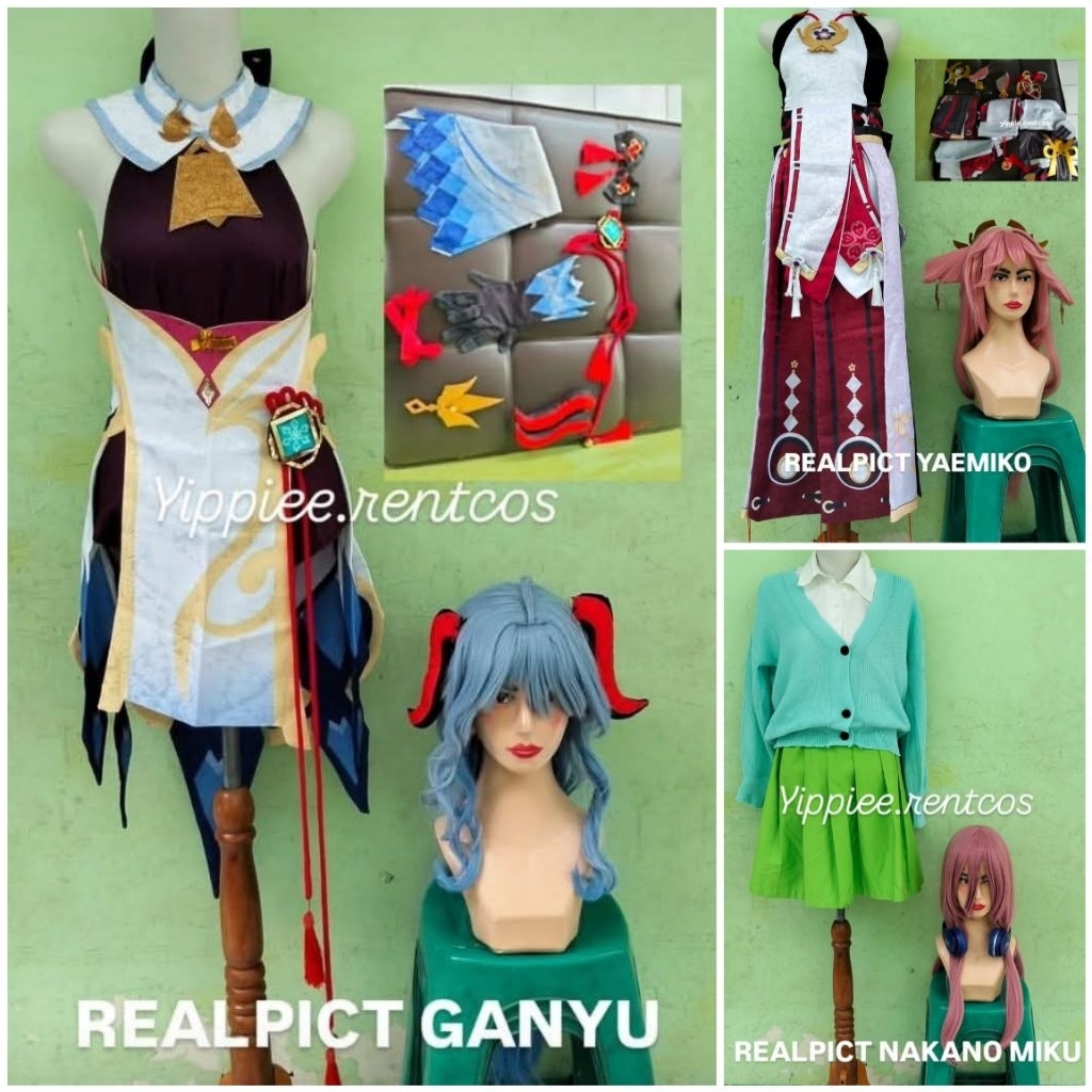 WTS FULLSET KOSTUM YAEMIKO / GANYU / NAKANO MIKU COSPLAY
