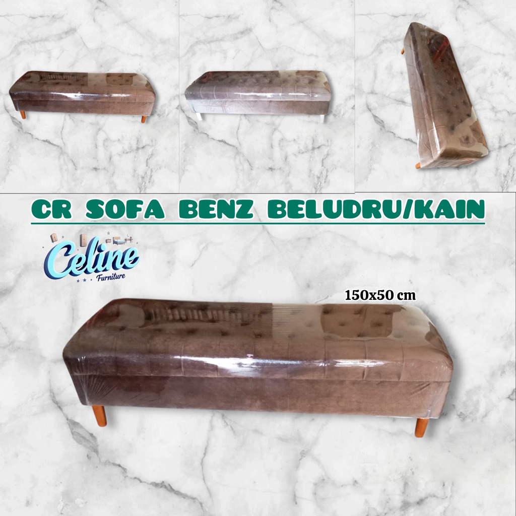 Kursi Bench | Benz Sofa Minimalis 150 cm Kaki Kayu