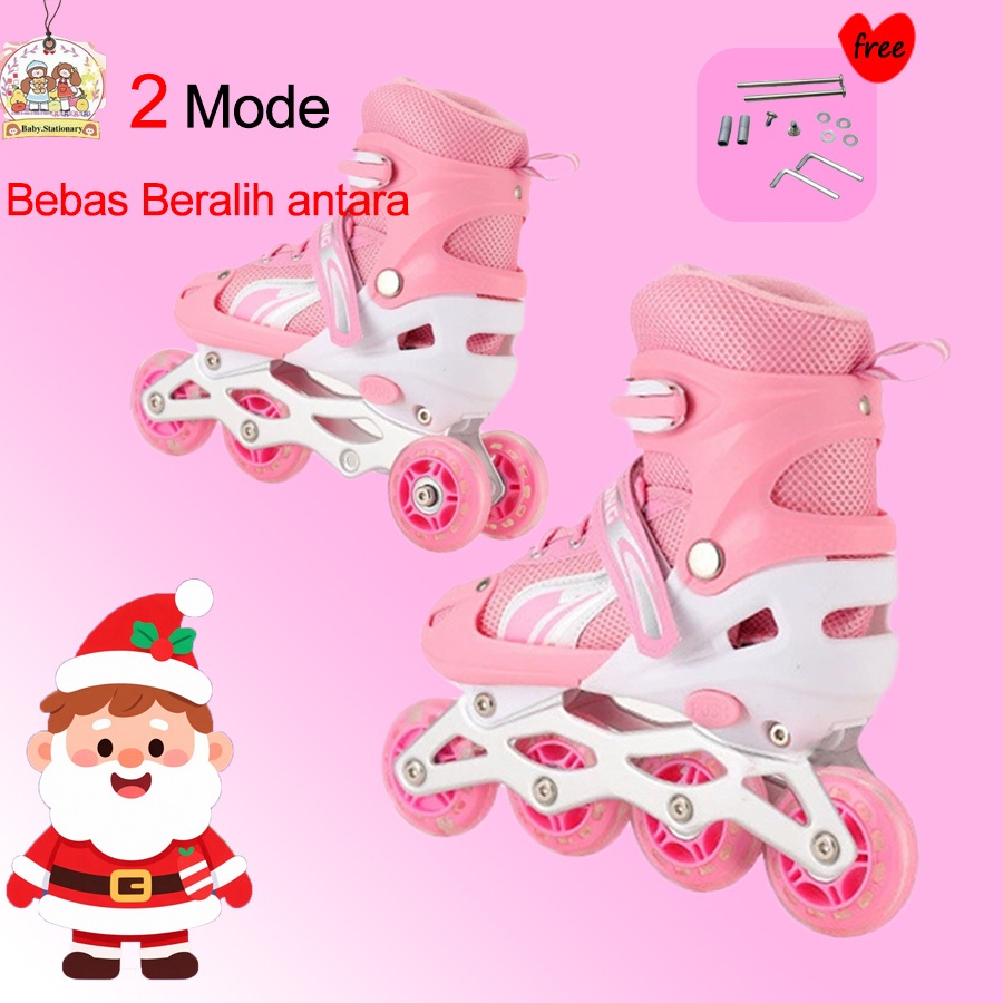 Sepatu Roda Anak Model Bajaj - Roda 4 Import untuk Anak Laki 3 Tahun & Perempuan 5 Tahun (Pemula)