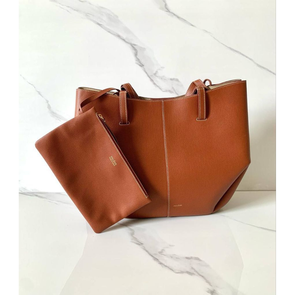 Polene Cyme Mini Bag Cognac