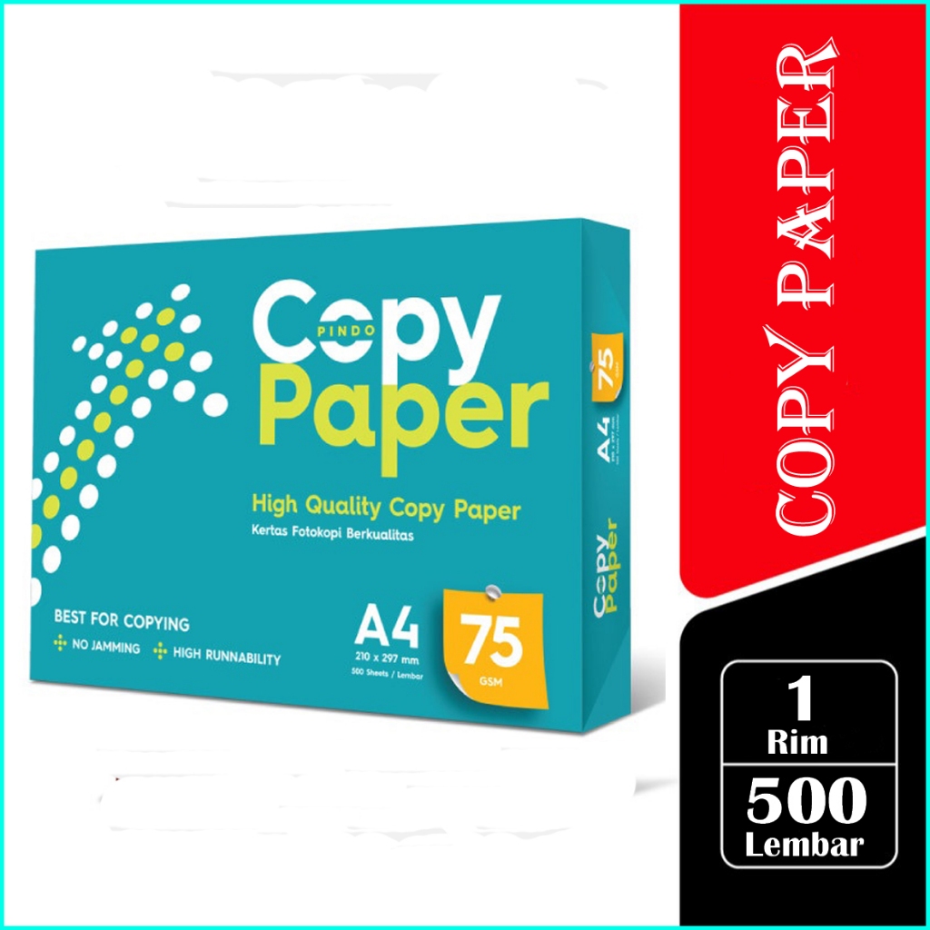 (1 RIM) Kertas HVS A4 Copy Paper 75 Gsm / Kertas A4 75gr HVS Putih / Kertas Copy Paper High Quality 
