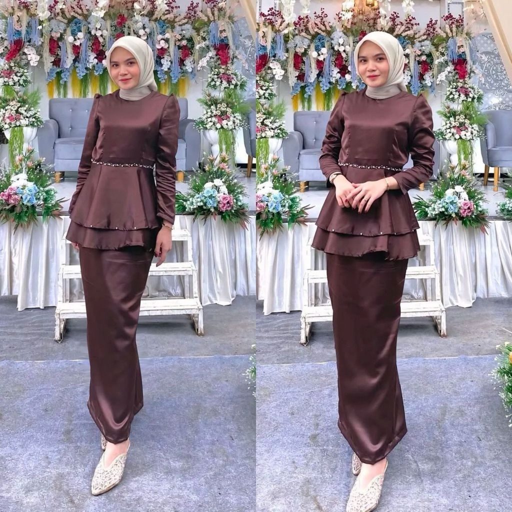 MAXI ARSY SET ROK ( M L XL XXL JUMBO ) Gamis pesta setelan model terbaru Maxi setelan baju wanita mu